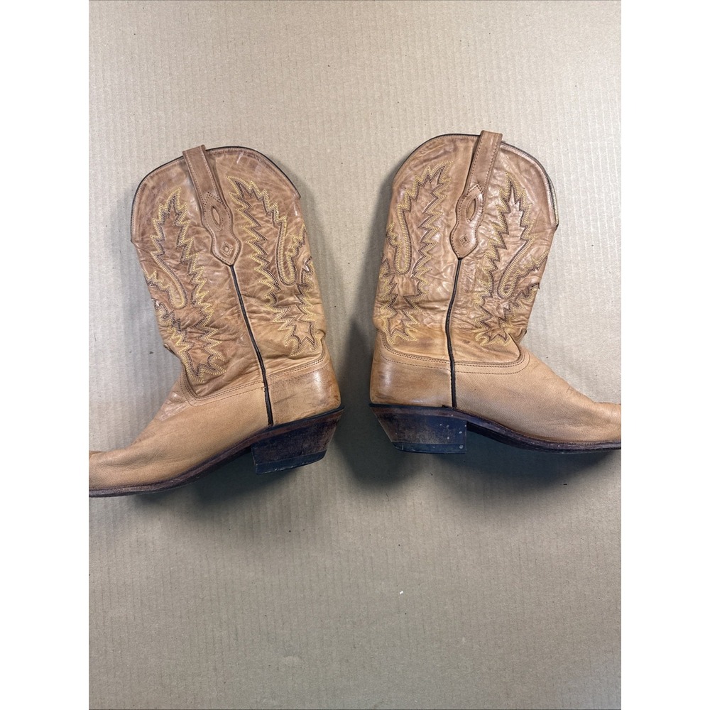 Old West LF1529 Brown Leather Western Cowboy Boots Women's US 9